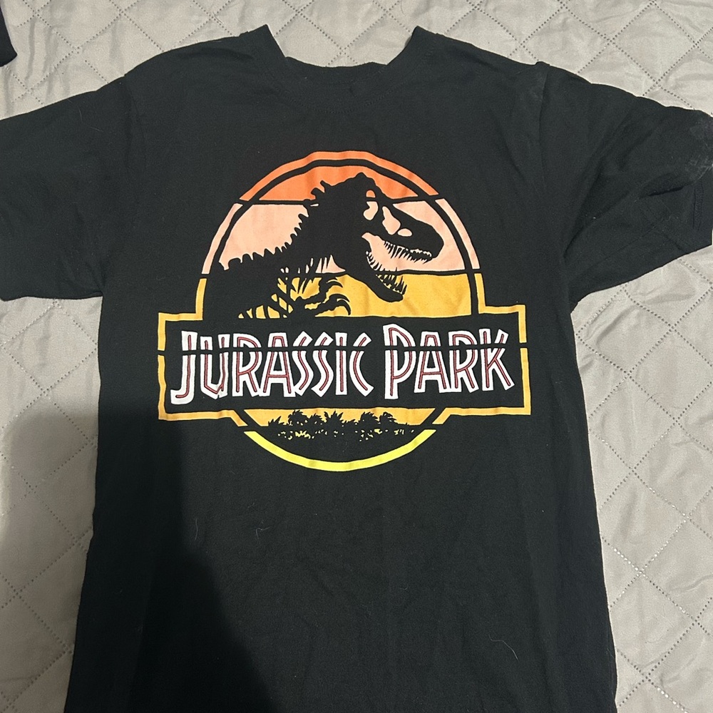 Jurassic Park Black Kids T-Shirt